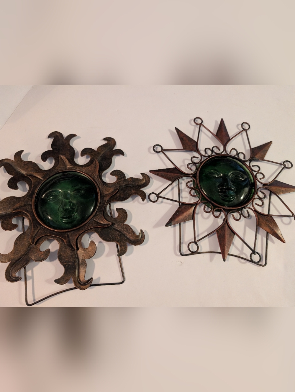 Celestial Decor 2pc Glass And Metal Stand Or Hanging